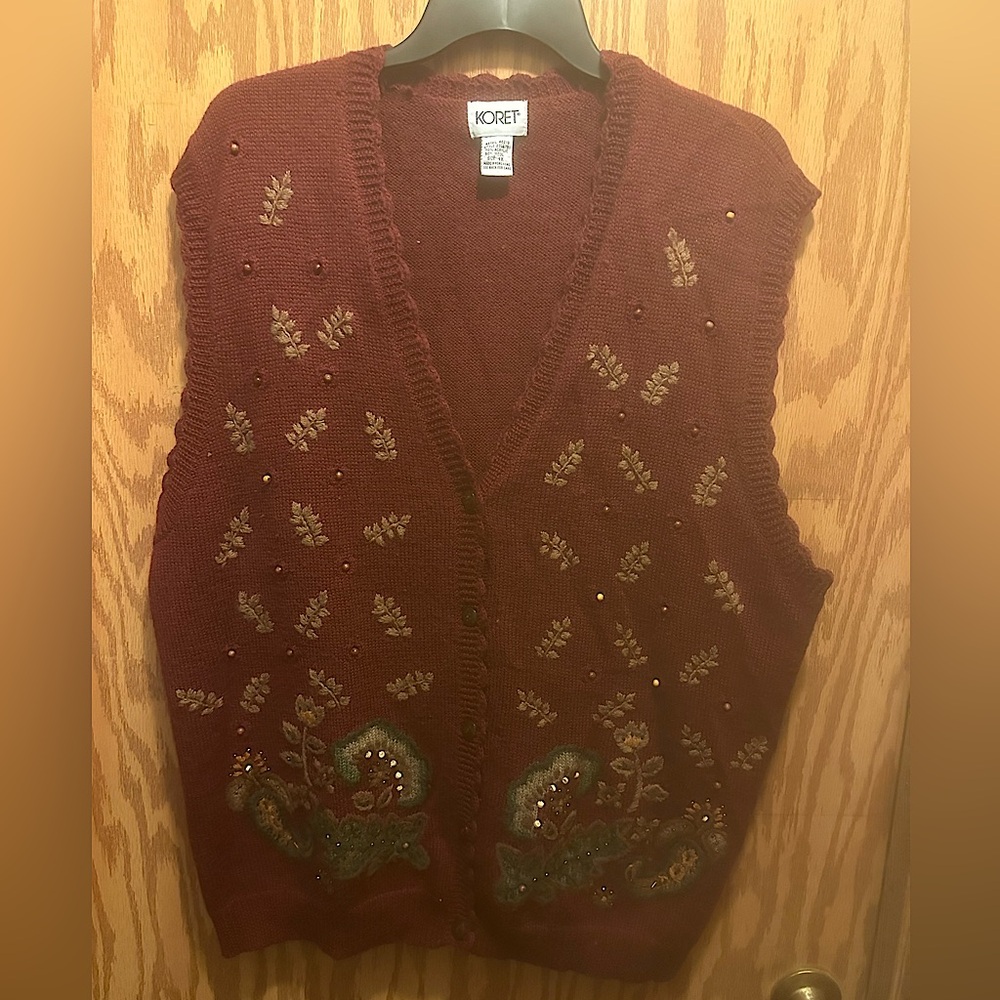 Vintage Burgundy Sweater Vest
